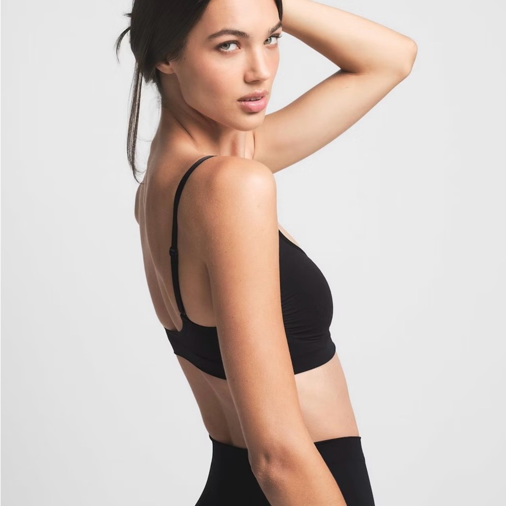 SKIMS Black Seamless Comfort Bra